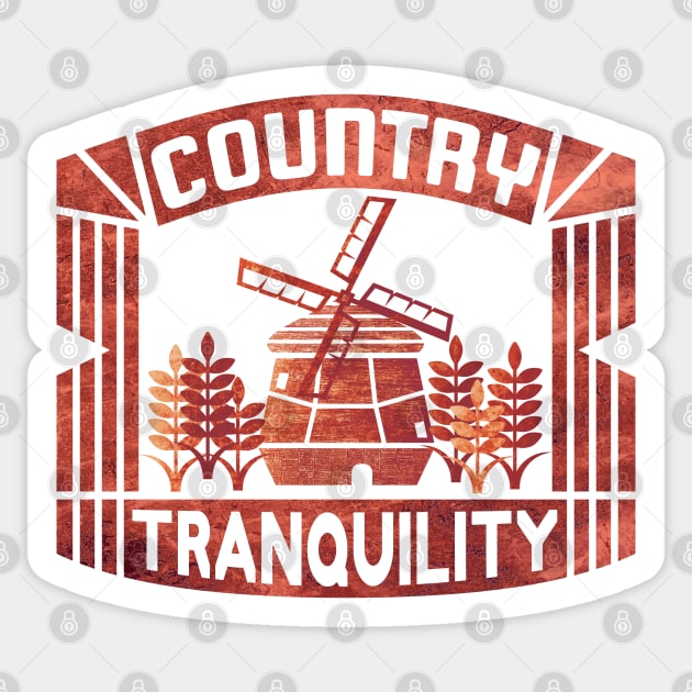 COUNTRY TRANQUILITY (Ver.1) Sticker by CleanRain3675